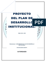 Proyecto Plan de Desarrollo Institucional 2012