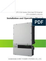 Installation and Operation Manual: CPS SCA Series Grid-Tied PV Inverter Cps Sca36Ktl-Do/Us