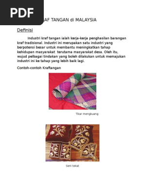 Industri Kraf Tangan Di Malaysia Pdf