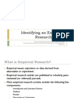 Identifying An Empirical Research Article