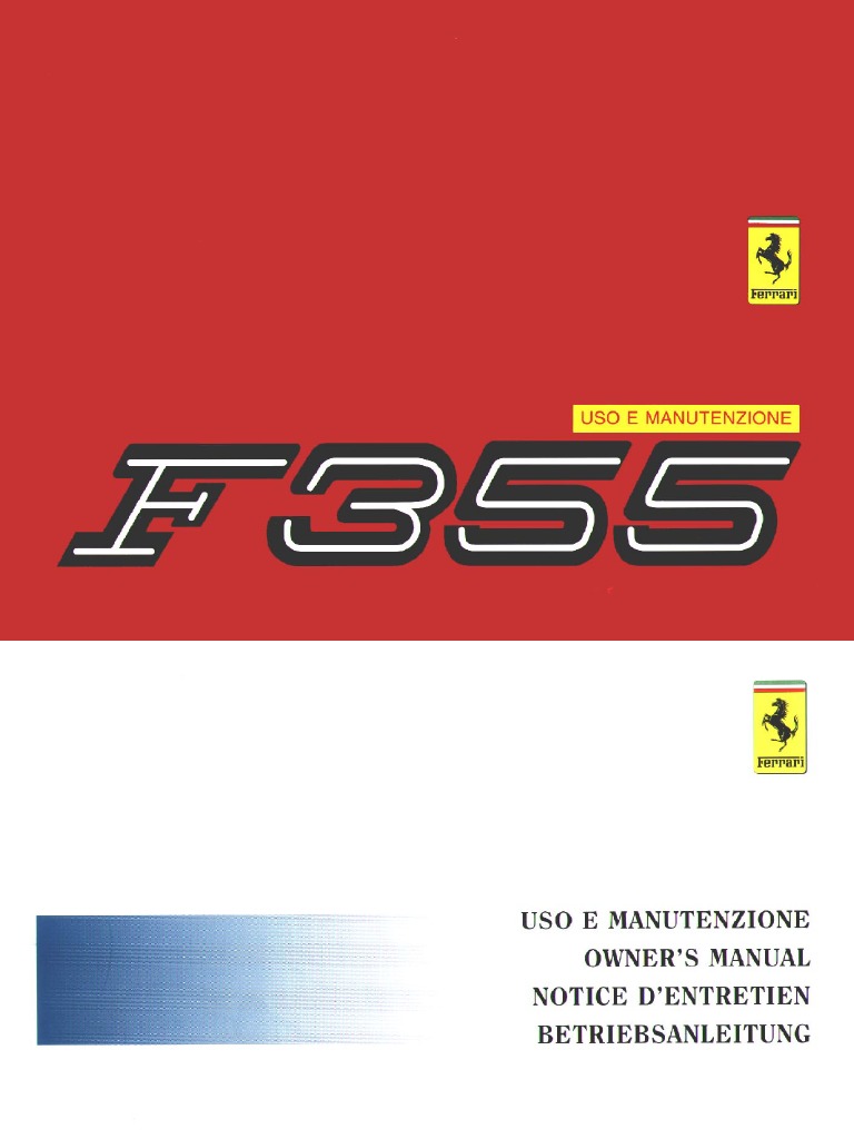 Ferrari F355 Owner Maintenance Manual | PDF