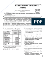 Olimpíada Brasileira de Química Júnior 2013 - Fase I