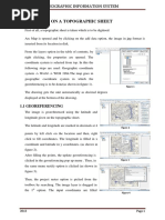 Digitising On A Topographic Sheet: 1.1 Georeferencing