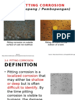 3.4 Pitting Corrosion: (Kakisan Bopeng / Pembopengan)