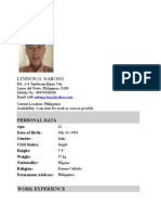 Lyndon G. Nabong: Personal Data