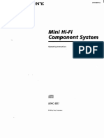 Sony Mhc881 Manual