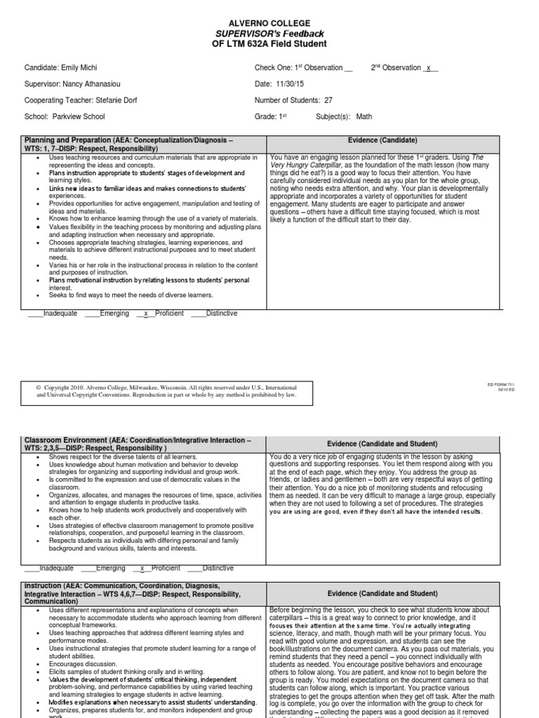 LP 8 - Observation 2 - FDBK | PDF | Educational Assessment | Learning