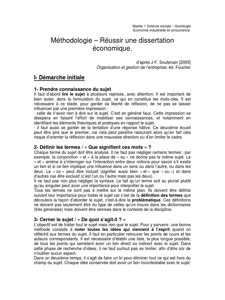 Dissertation sociologie - Dissertation - bens