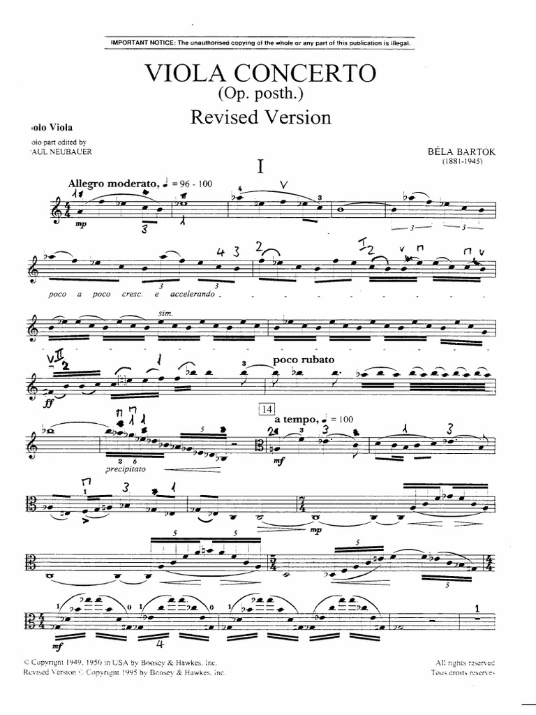 Bartok Viola Concerto (Neubauer).pdf Classical Compositions