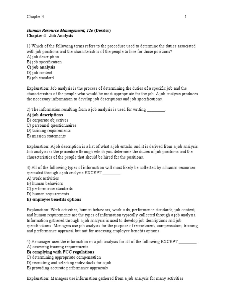 Dessler Chapter 4 | PDF | Fair Labor Standards Act | Employment