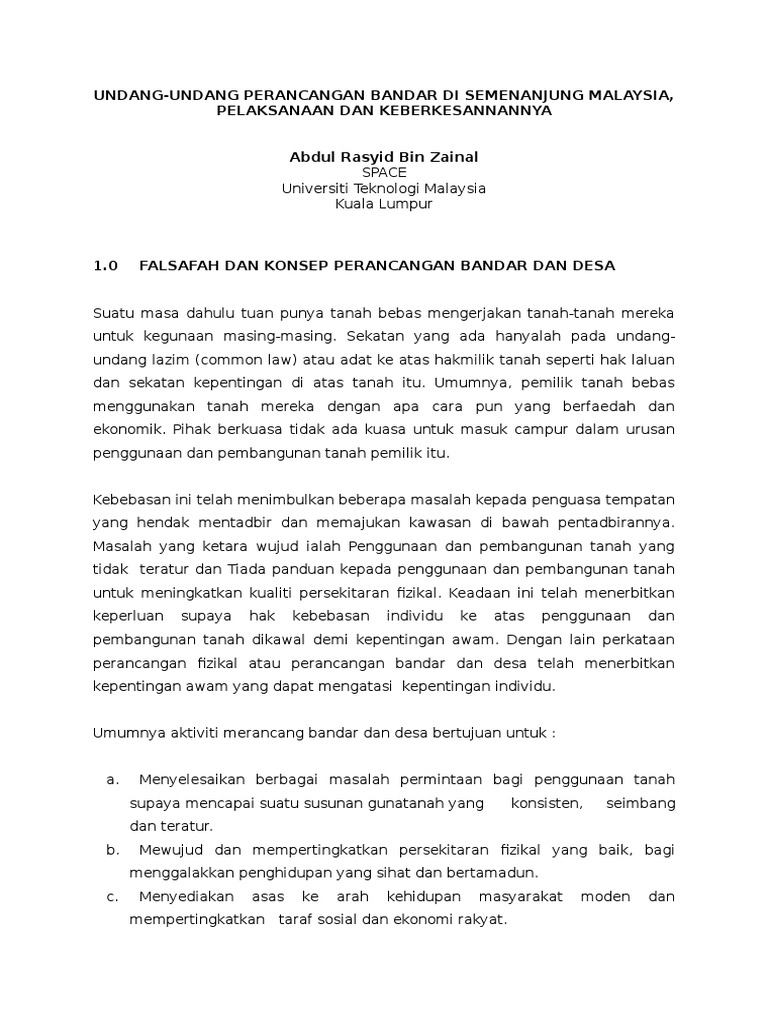Falsafah Dan Konsep Perancangan Bandar Dan Desa Pdf