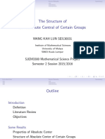 The Structure of The Absolute Central of Certain Groups: Wang Kah Lun Sei130031