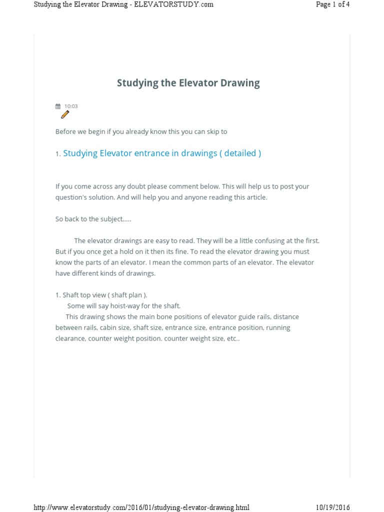 Understanding Elevator Drawings | PDF | Elevator | Transport