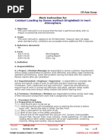 Catalyst Loading by Dense Method (SingleBed) in Inert Atmosphere