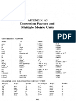 Conversion Factors and Multiple Metric Units: Appendix A3
