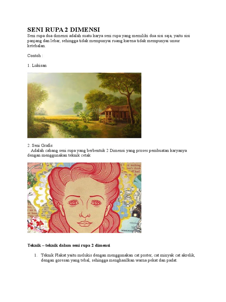 Unsur Seni Rupa Dua Dimensi Yang Terkecil Adalah  