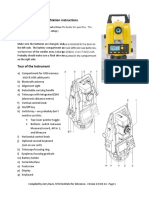 Nstructions Leica Builder 503 Total Station I: Before Going in The Field