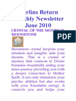 Merlins Return Monthly Newsletter June 2010: Crystal of The Month Is Moonstone