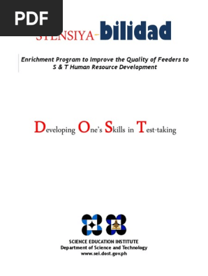 DOST SEI Scholarship Exam Reviewer