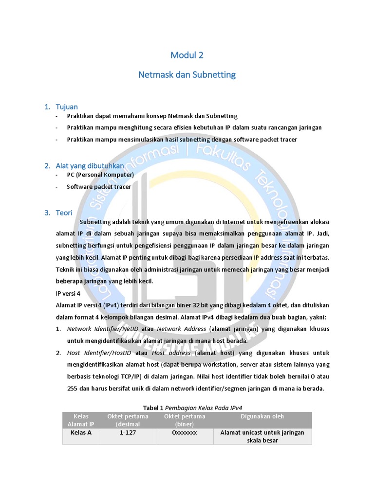 Konsep dan Praktik Subnetting IP | PDF | Teknologi & Rekayasa