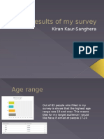My Results of My Survey