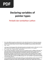 Declaring Variables of Pointer Types: Perbaiki Dan Tambahkan Latihan