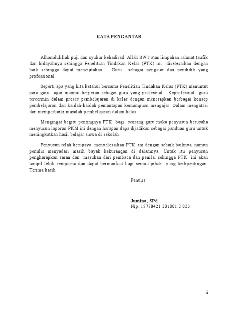 Kata Pengantar Ptk
