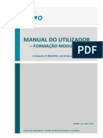 Manual de Utilizador Entidades - Formação Modular