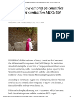 Pakistan Now Among 95 Countries To Have Met Sanitation MDG - UN Report - Pakistan - DAWN