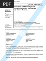 ABNT NBR NM 67 - 1998 - Concreto - Determinacao Da Consistencia Pelo Abatimento Do Tronco de Cone PDF