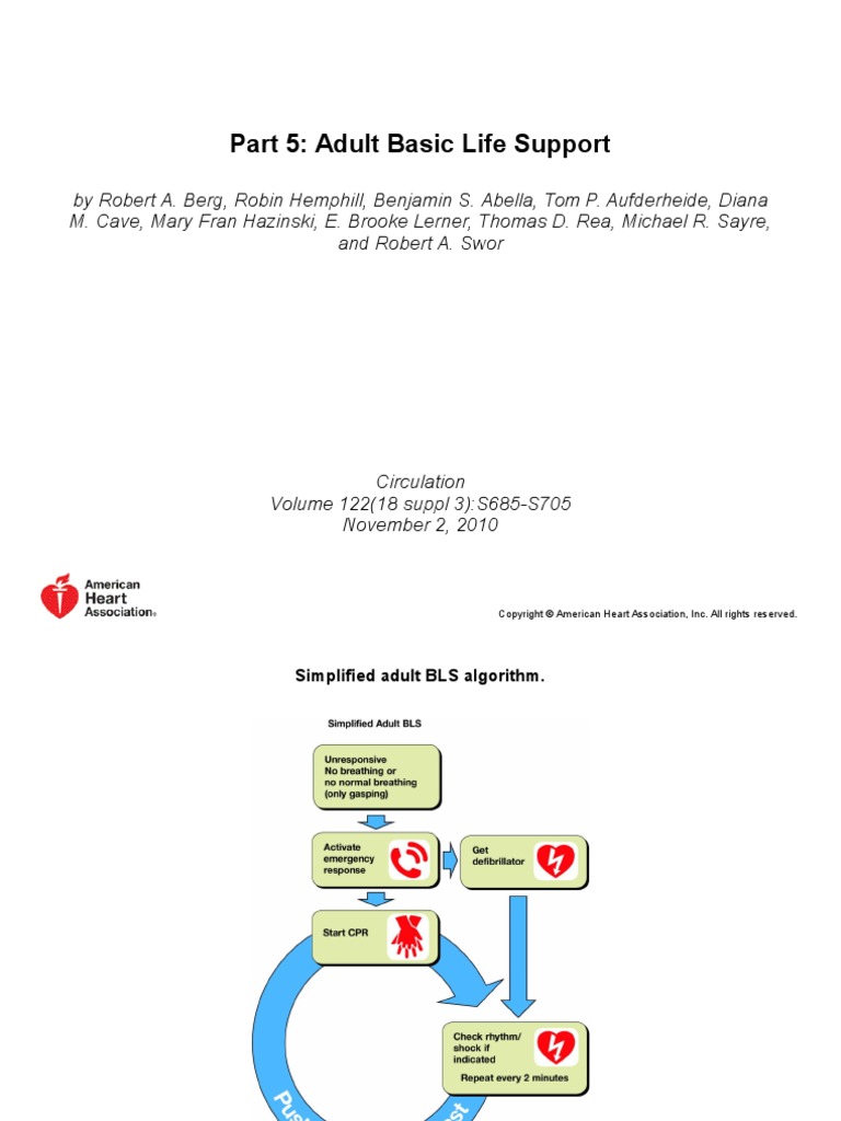 Part 5: Adult Basic Life Support | PDF | Lifestyle