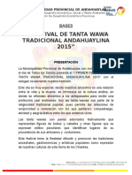 Bases I Festival de Tanta Wawa