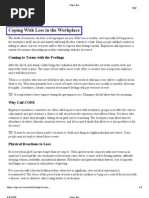 Coping With Loss in the Workplace