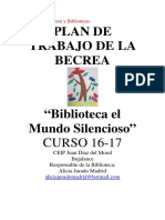 Plan de Trabajo de La Becrea C.E.I.P. Juan Díaz Del Moral