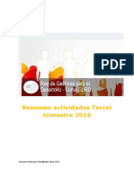 Red de Gestores para El Desarrollo Resumen Tercer Trimestre 2016