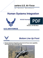 Headquarters U.S. Air Force: Human Systems Integration