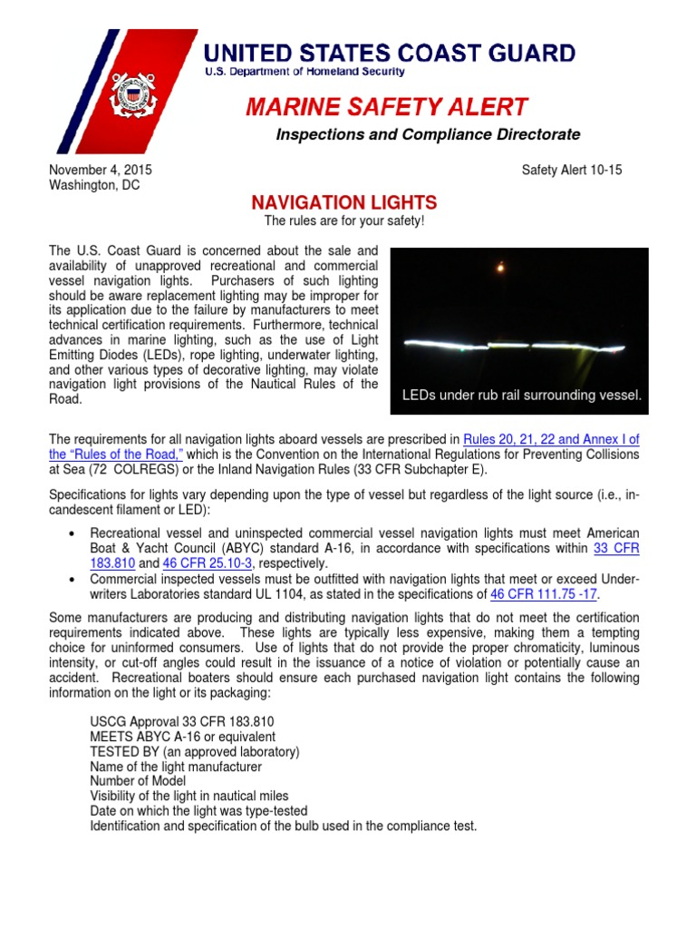 Navigation Lights | Download Free PDF | Lighting | Light Emitting Diode