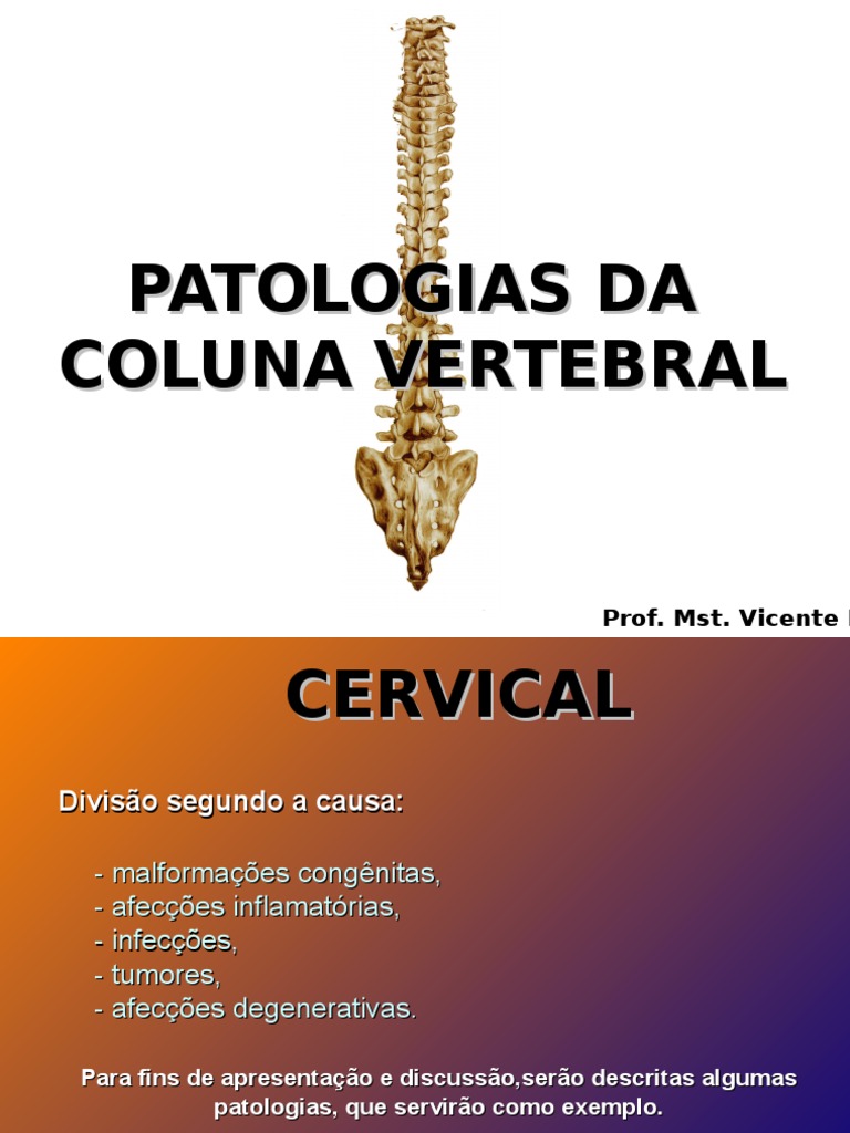 Patologias Da Coluna Vertebral | PDF | Doenças e distúrbios | Epidemiologia