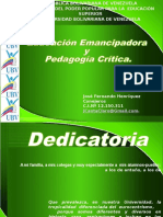 Educacion Emancipadora y Pedagogia Critica