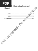 Controlling Input and Output - Exercises