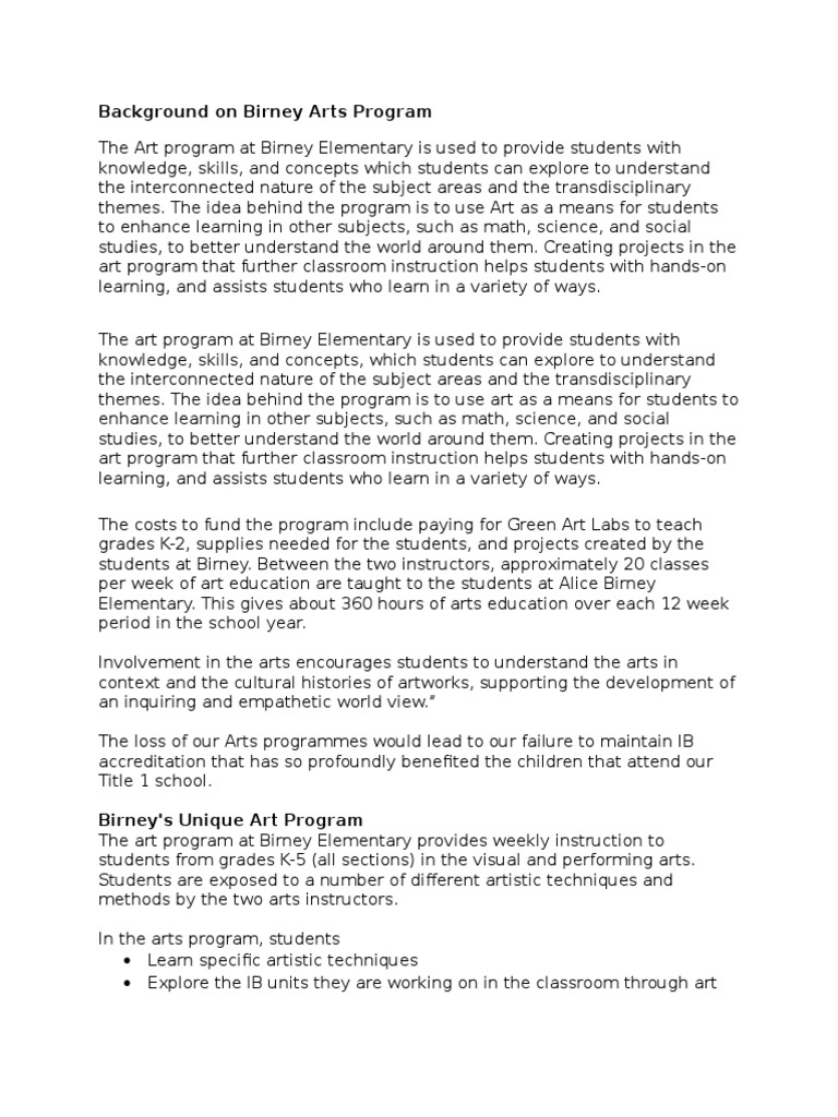 Art - Background | PDF | Visual Arts Education | Learning