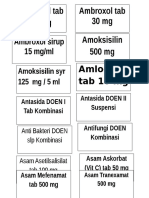 Alopurinol Tab 100 MG Ambroxol Tab 30 MG Amoksisilin 500 MG Amlodipin Tab 10 MG