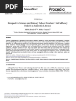 Prospective Science and Primary School Teachers’ Self-efficacy Beliefs in Scientific Literacy