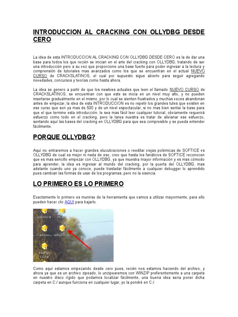 01-Introduccion Al Cracking Con Ollydbg Parte 1 | PDF | Archivo de ...