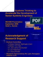 Enabling Systems Thinking To Accelerate The Development of Senior Systems Engineers