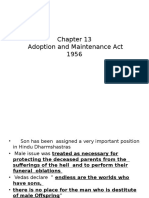 Adoptions & Maintenance Act 1956