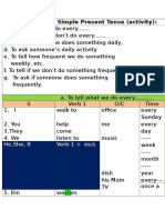 Simple Present Tense (Activity) :: He, She, It Verb 1 + Es/s