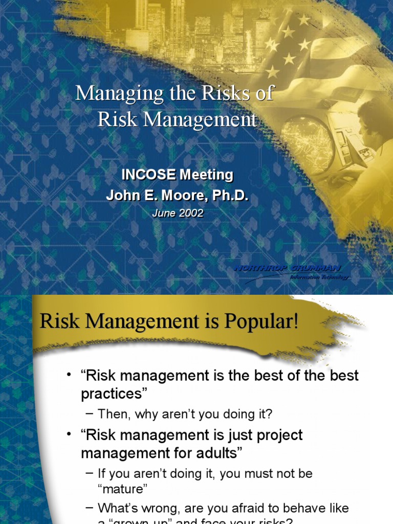 Presentation From June 2002 Dinner Meeting | PDF | Risk | Risk Management