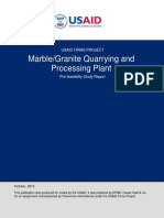 Marble - Granite Quarrying and Processing Plant Prefeasibility Study