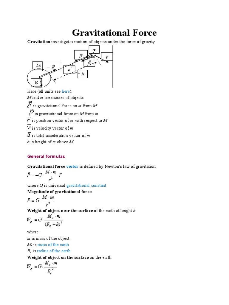 Gravitational Force | PDF | Orbit | Gravity